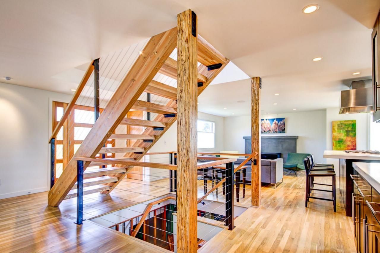 open concept wood stairs Google Search Modern floor