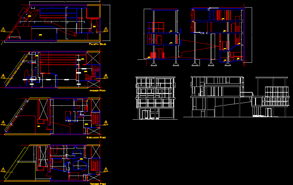 Curutchet home in AutoCAD Download CAD free (265.89 KB