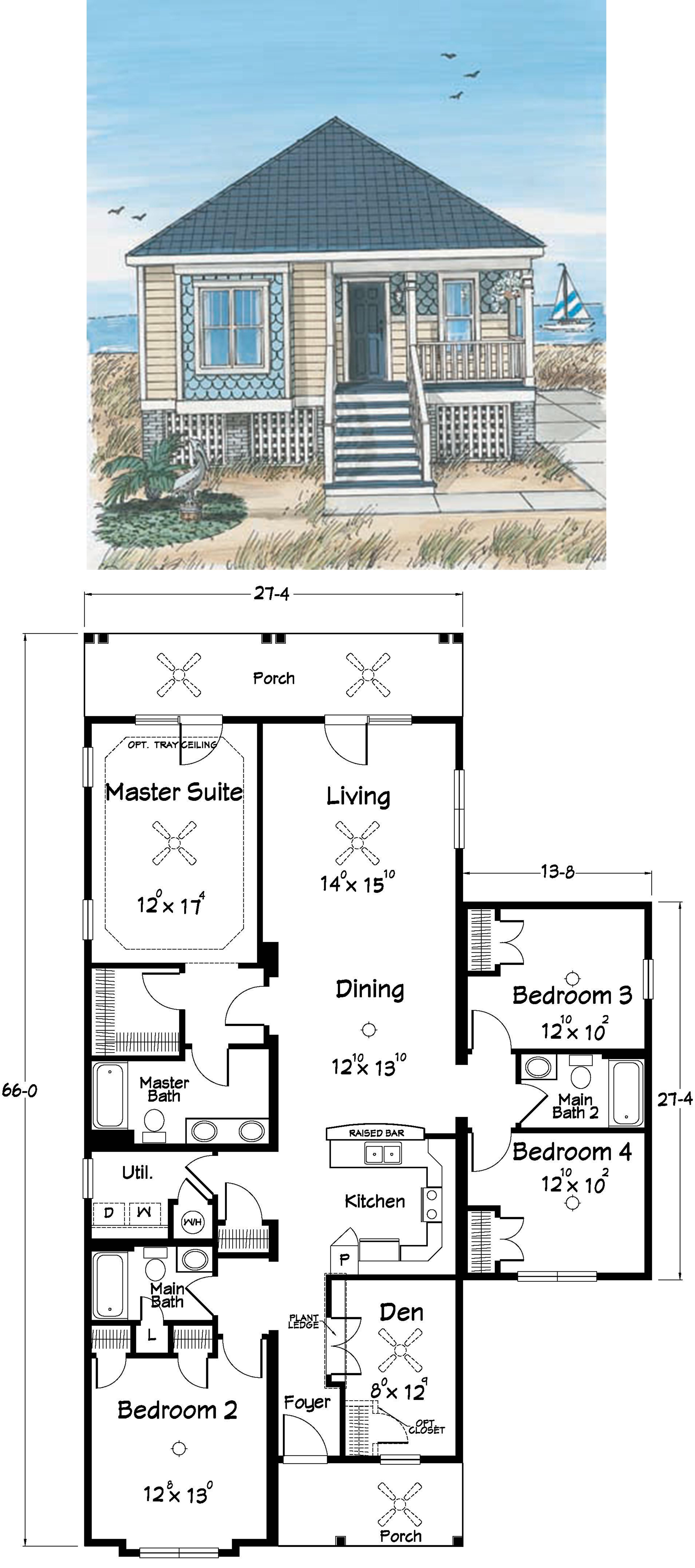 31+ Small Beach House Designs And Floor Plans