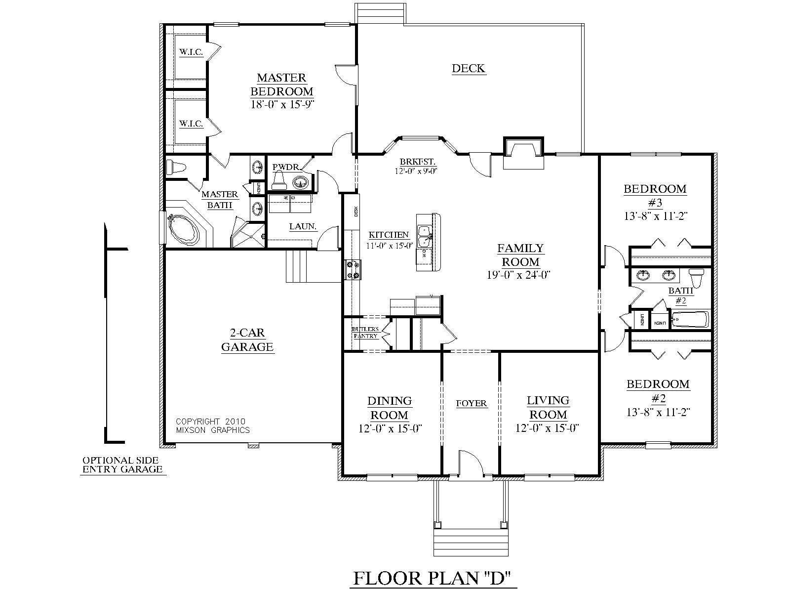 House Plans for 2000 Sq Ft Ranch Floor plans, House