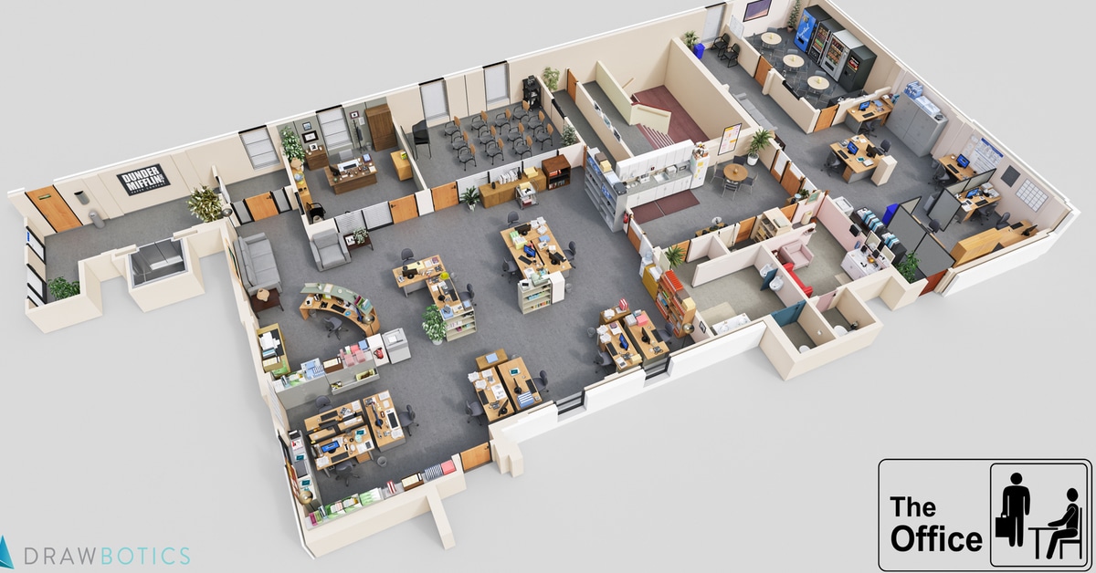 Cool 3D TV Show Floor Plans of Your Favorite TV Offices