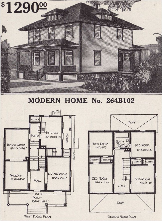 Sears House Plans Sears house plans, Four square homes