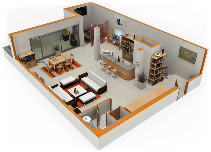 Studio Apartment Floor Plans