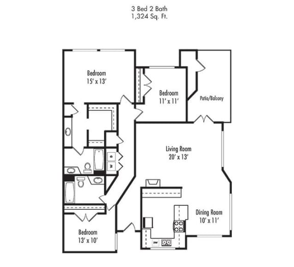 1, 2 & 3 Bedroom Apartments in Chula Vista Canyon Villa