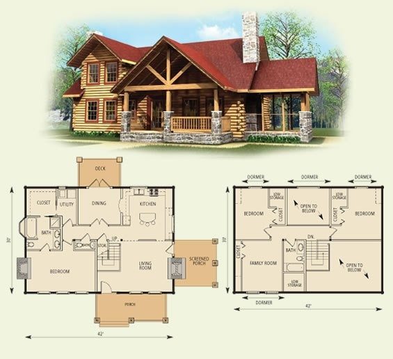 New 4 Bedroom Log Home Floor Plans New Home Plans Design