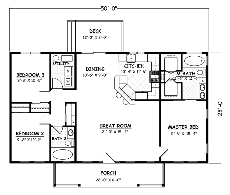 Single Floor House Plans 1400 Square Feet
