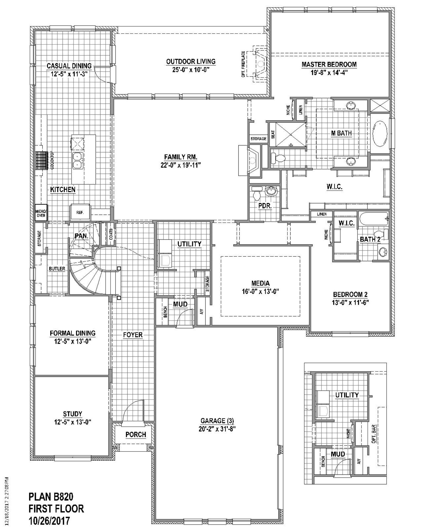 Plan 820 Floor Plan American Legend Homes