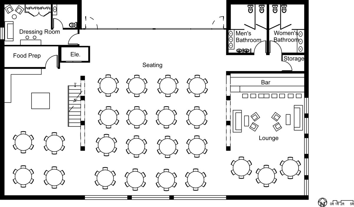 Possible layout of a wedding reception PasP "Mix