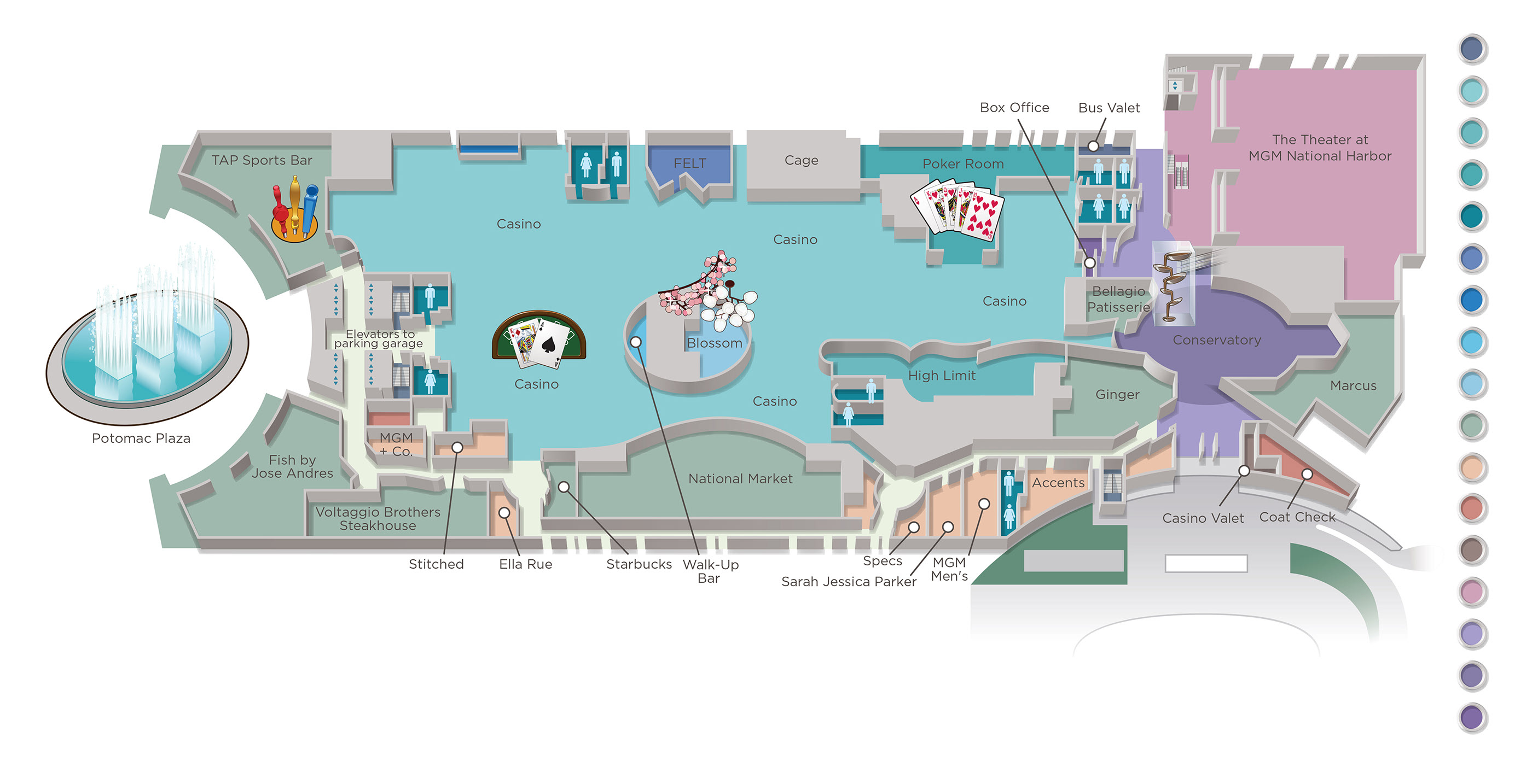 National Harbor Casino Property Guide Map on Behance