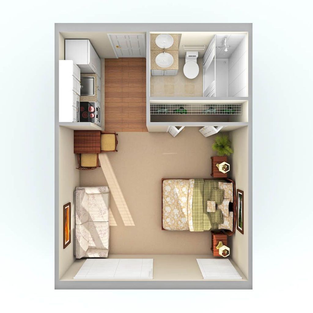 Small Studio Apartment Layout Design Ideas (64) home