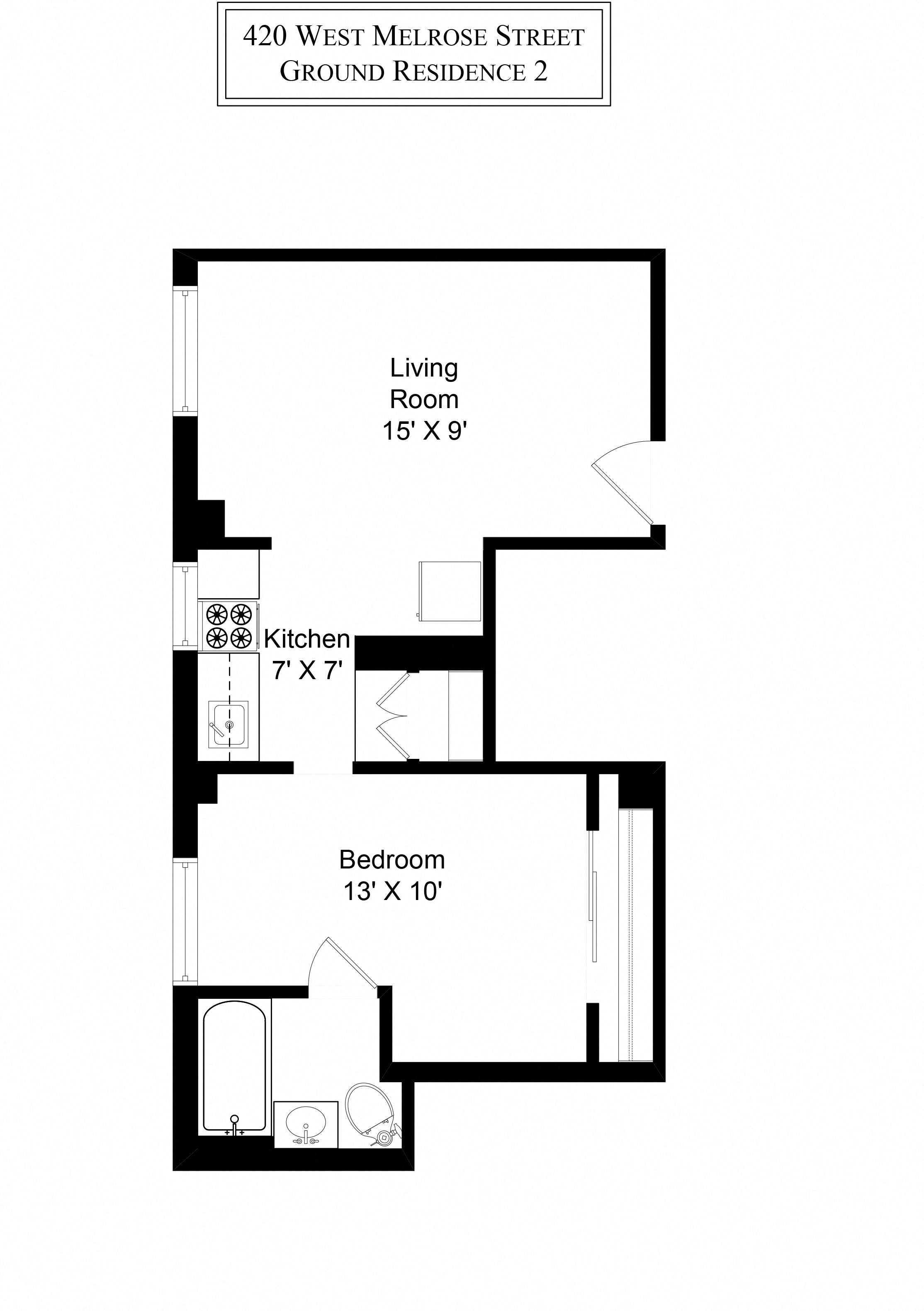 Floor Plans of 420 W. Melrose St. in Chicago, IL