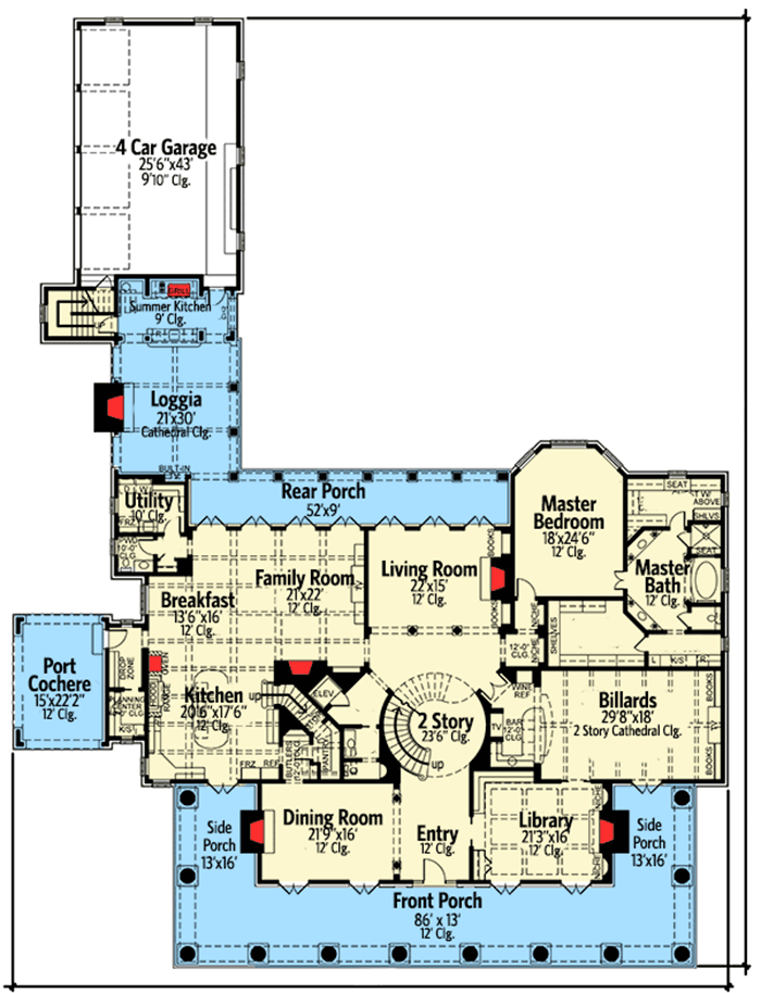 Your Very Own Southern Plantation Home 42156DB