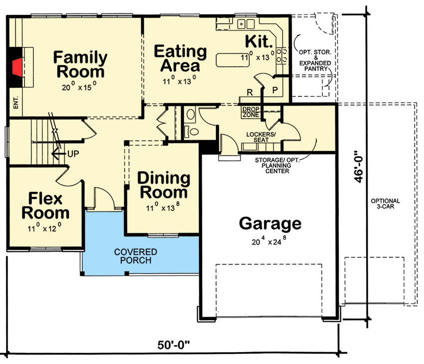 4 Bed House Plan with Laundry Upstairs 42384DB 2nd