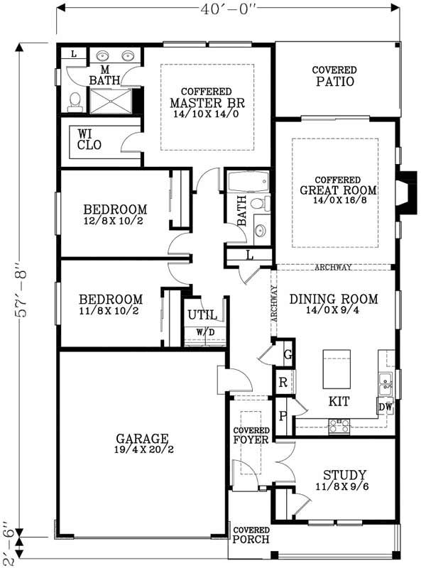 Country House Plan 3 Bedrooms, 2 Bath, 1703 Sq Ft Plan