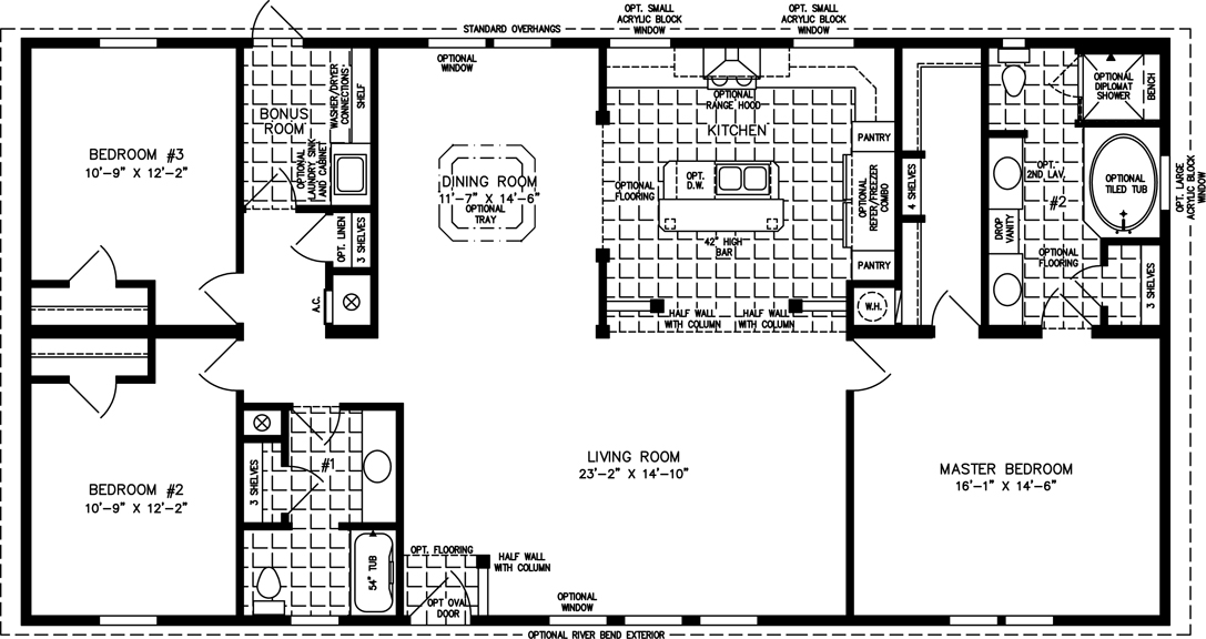 1800 to 1999 Sq Ft Manufactured Home Floor Plans