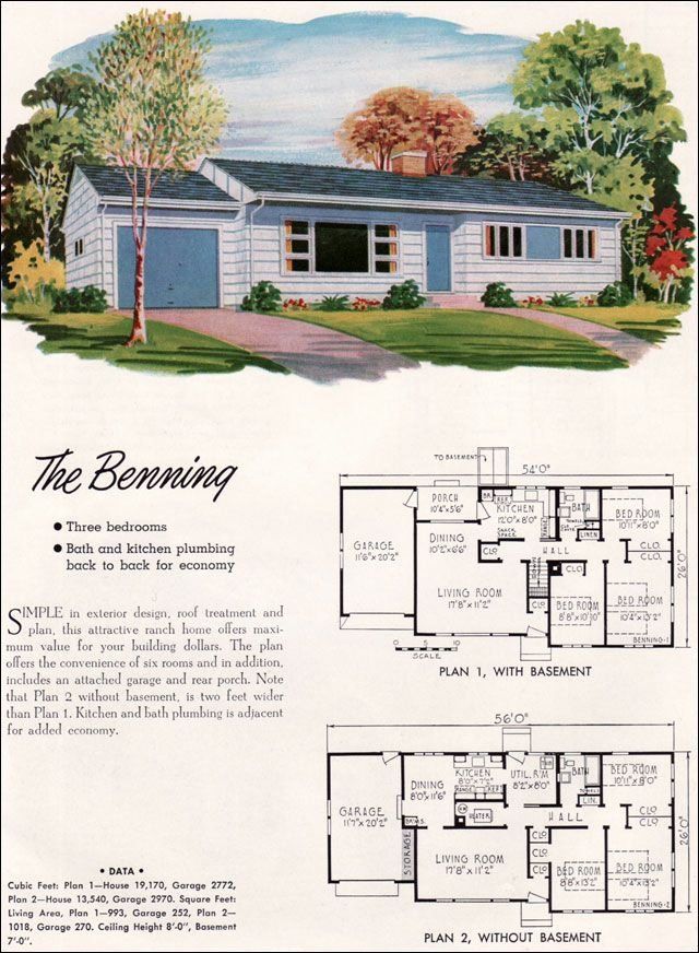1950 Bungalow House Plans Elegant 1952 National Plan