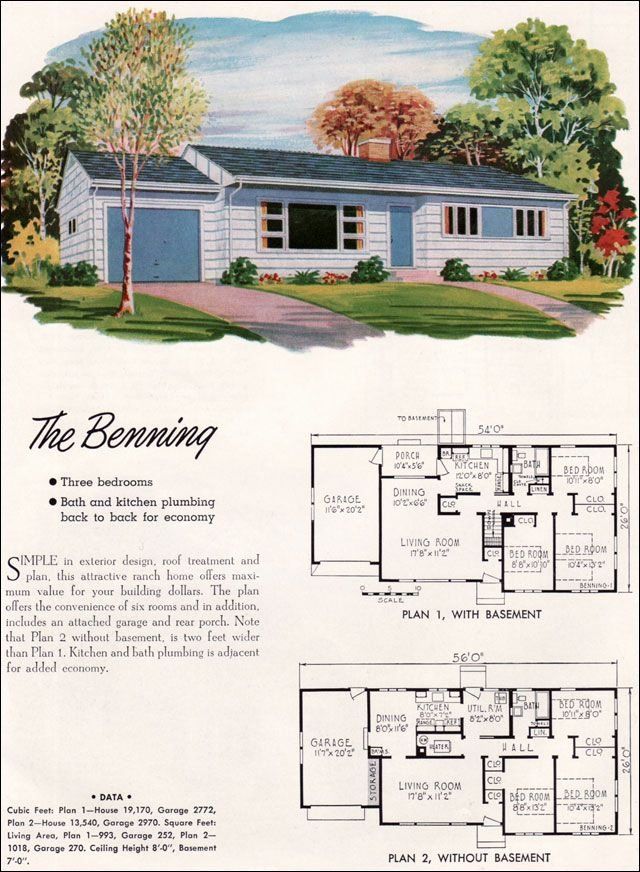 1950 Ranch Style Floor Plans