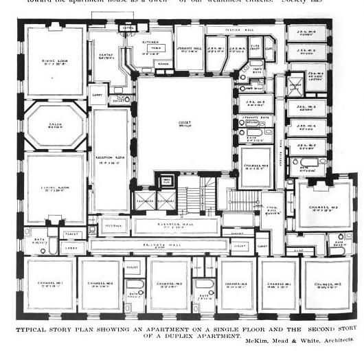 998 FIFTH AVE Mansion floor plan, Model house plan