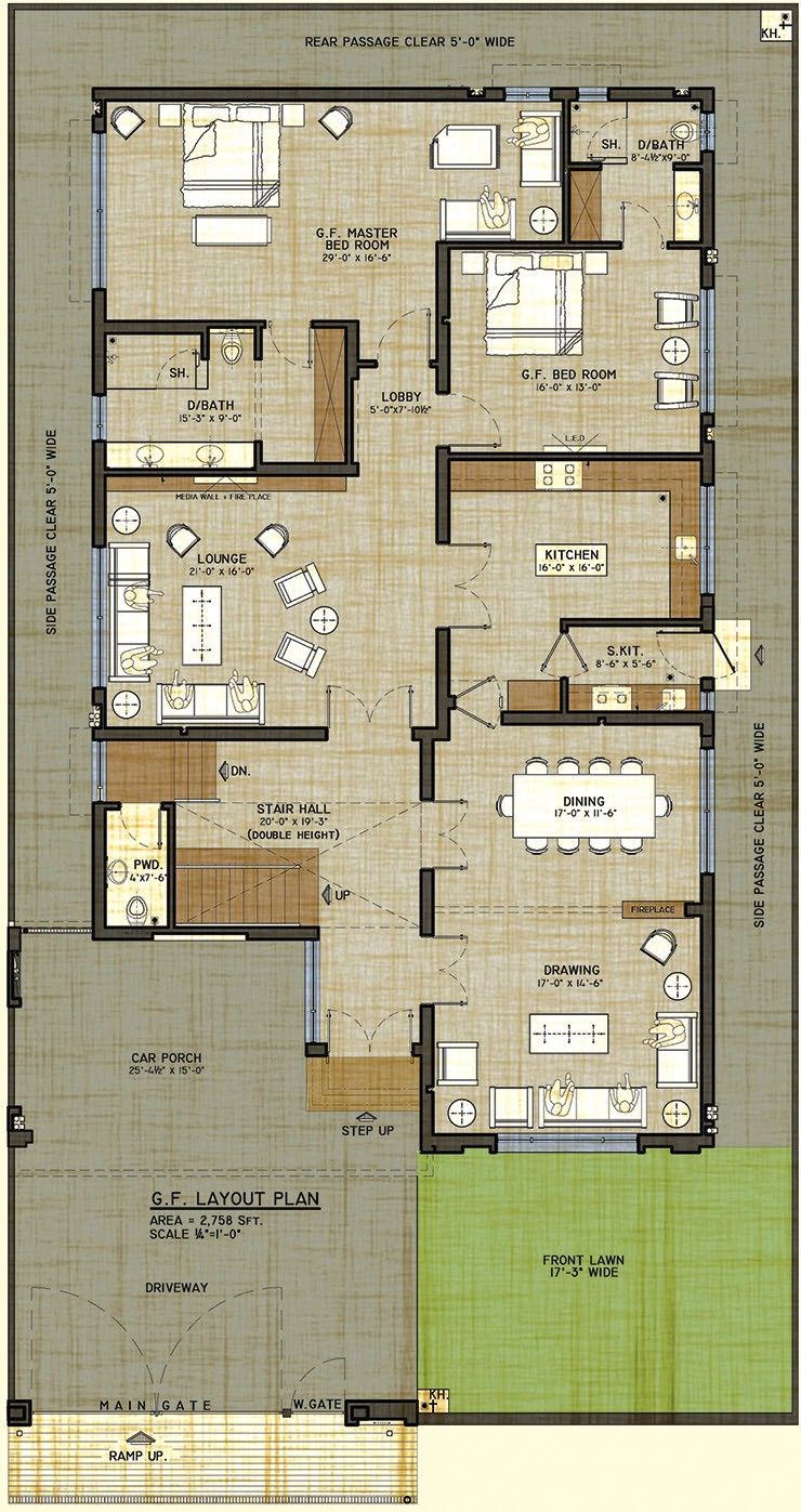 Big buanglaw (With images) Model house plan, Duplex