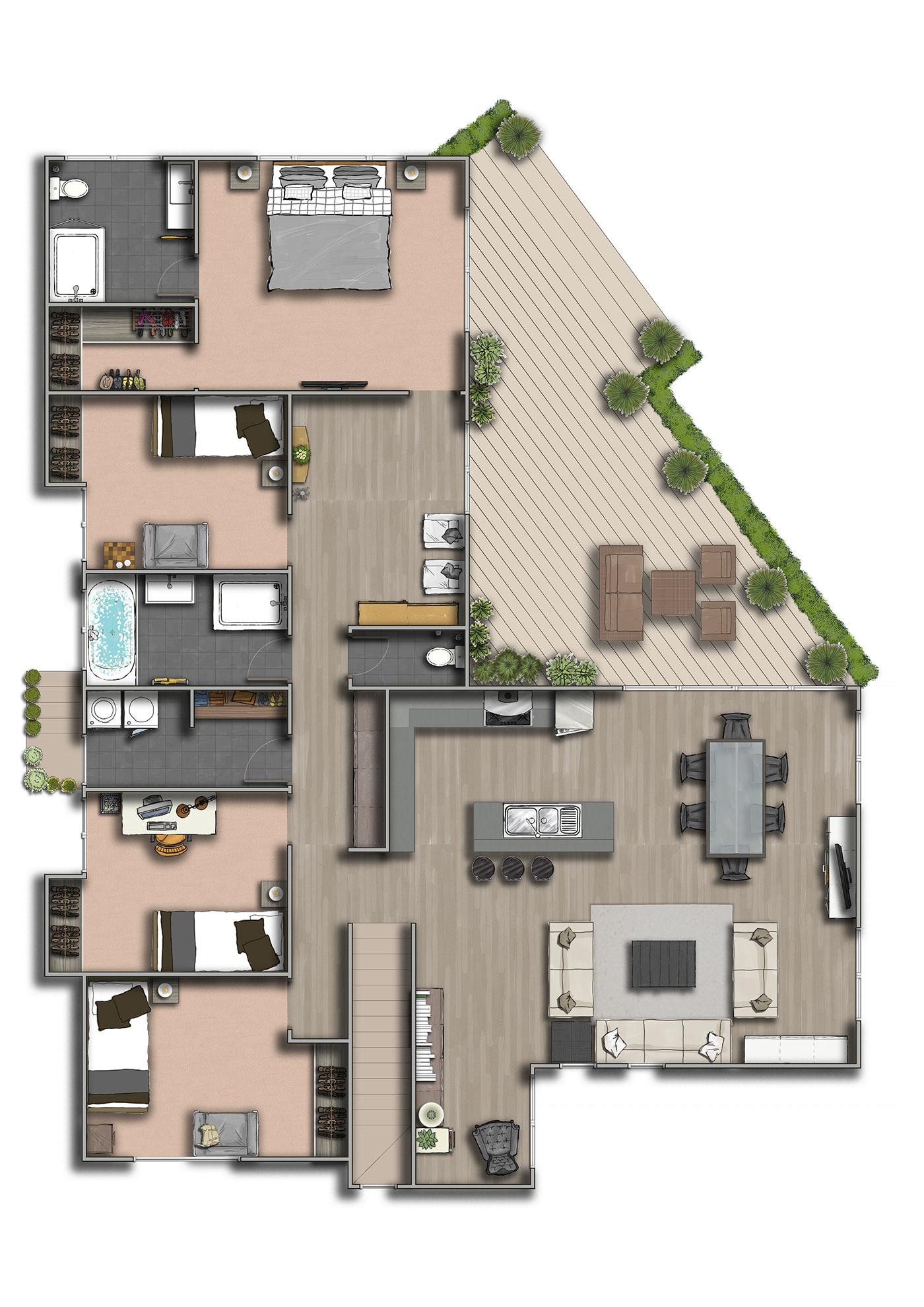 Floor plan 2D on Behance