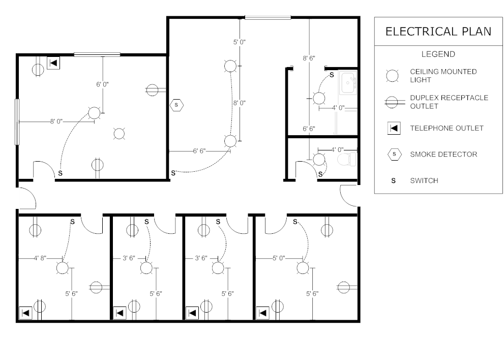Office Electrical Plan Electrical layout, Electrical