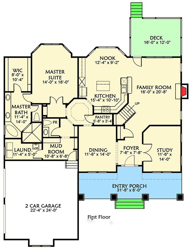 Exciting Craftsman House Plan with First Floor Master