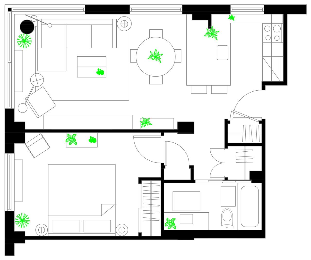 Apartmentfloorplanplants Design Milk Interior