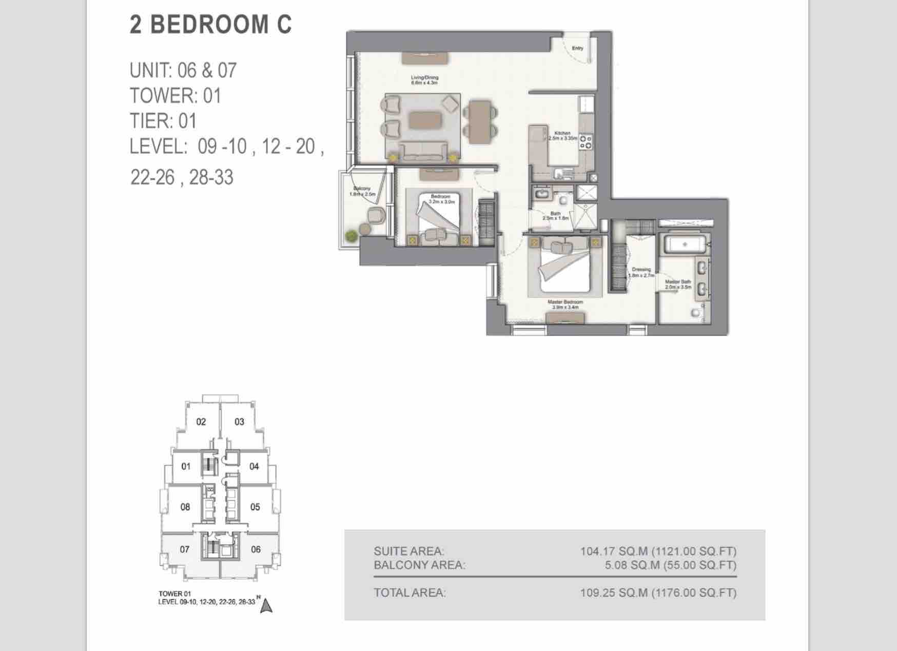 52 42 dubai marina floor plan 2 bedroom type c Synergy