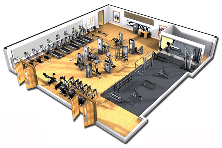 3D gym floor plan Google Search Corporate fitness, Gym