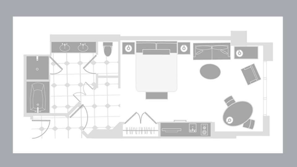 MGM Signature Deluxe Balcony Suite Floor Plan. Mgm