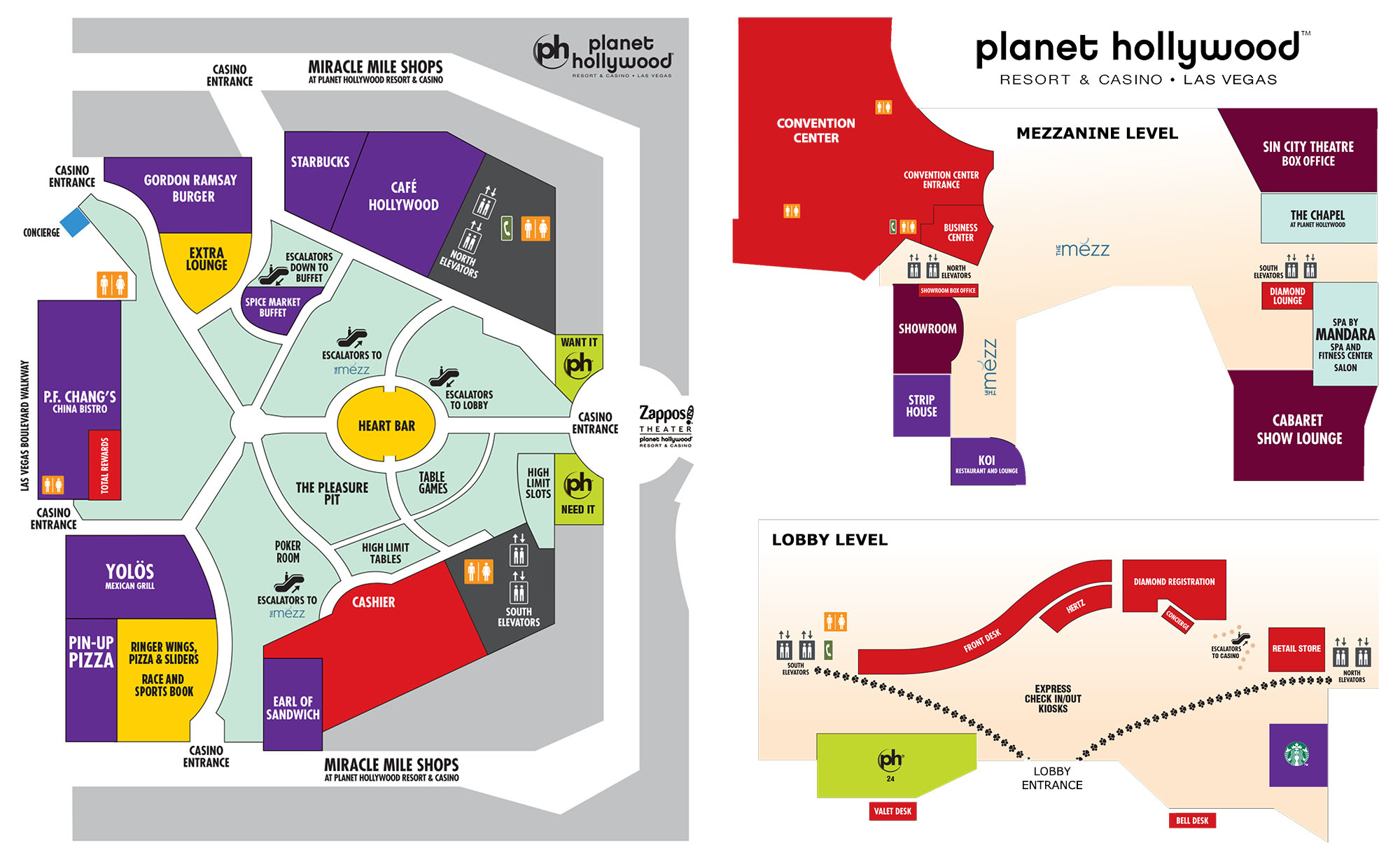 Hollywood Resort Casino Casino Property Map & Floor