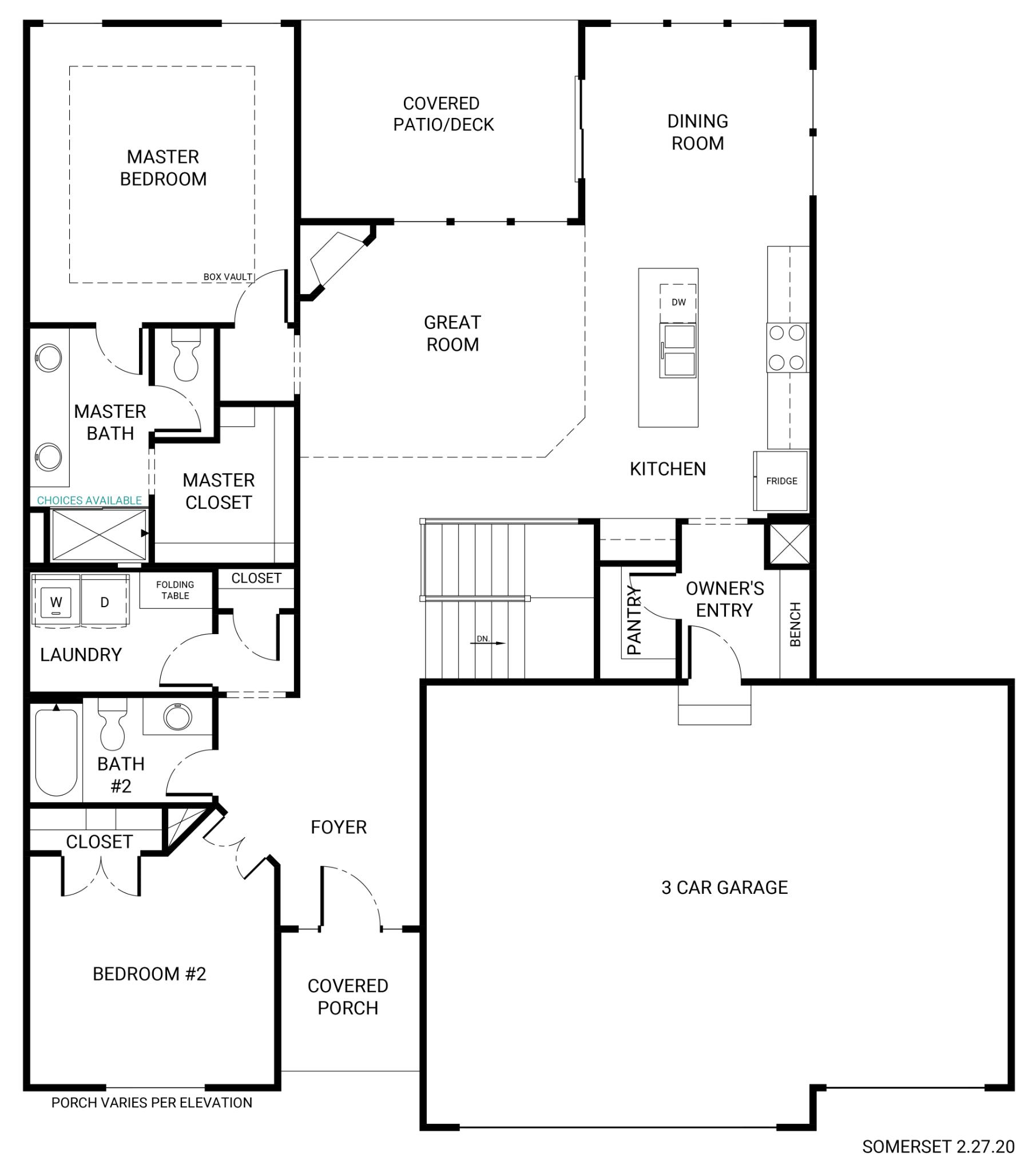 The Somerset Floor Plan Home Builder in KC and IA