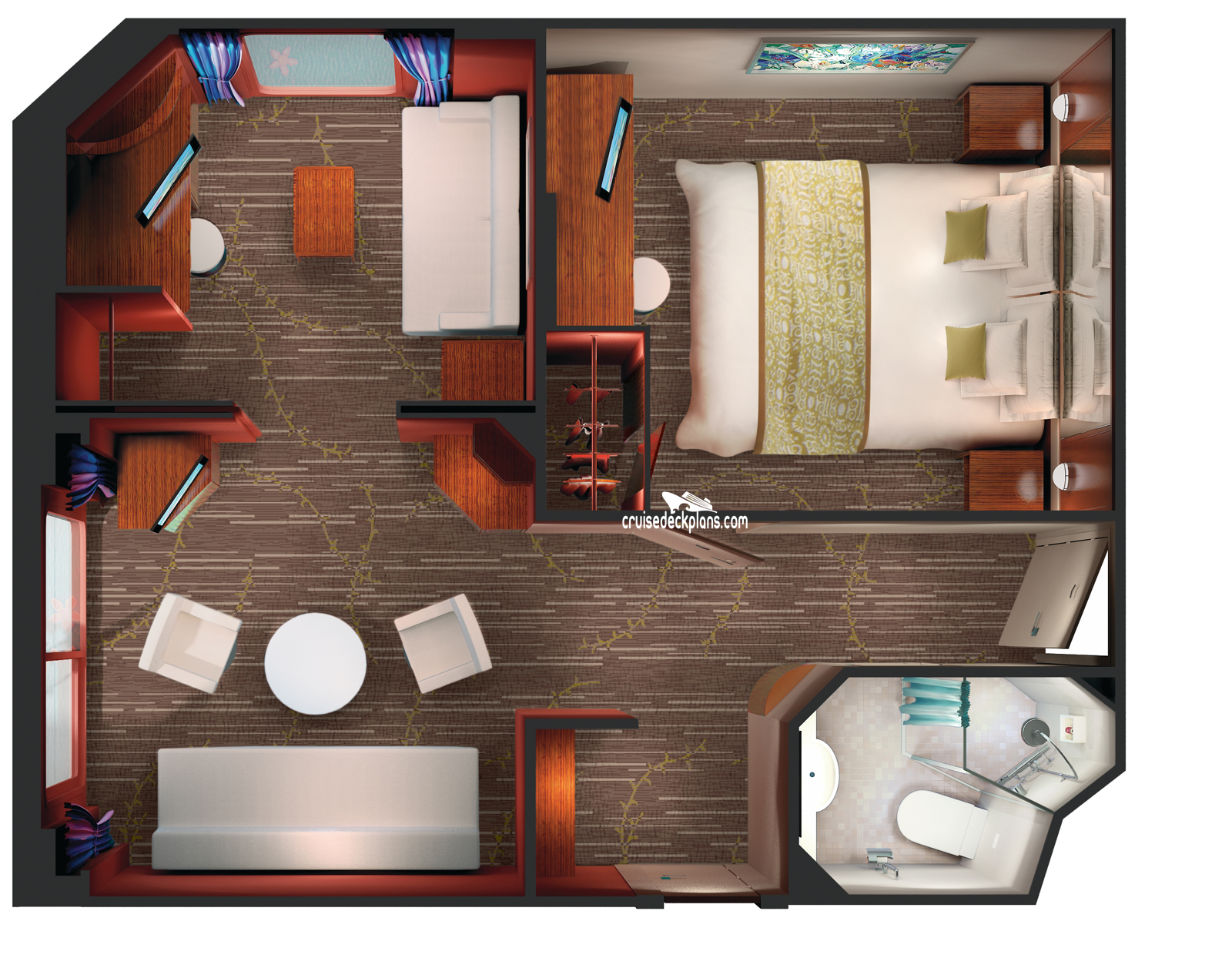 Pride of America 2Bedroom Family Suite Stateroom