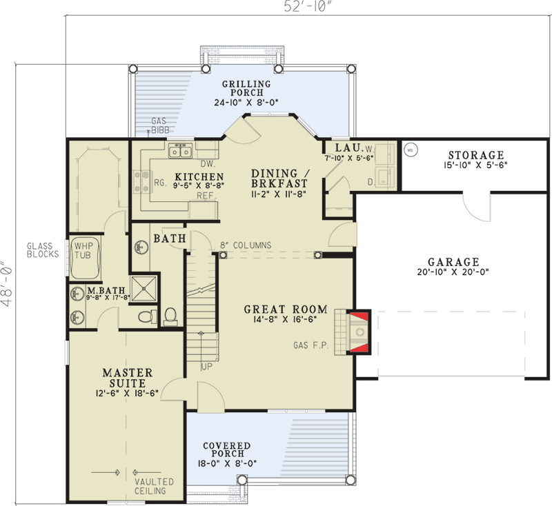 Practical Floor Plan 59478ND Architectural Designs