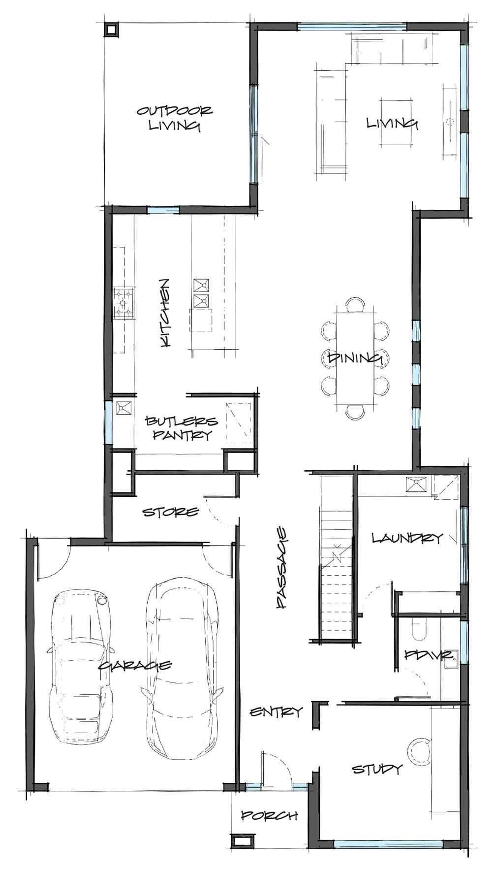 Fairmont 42 Carter Grange Narrow house plans, Home