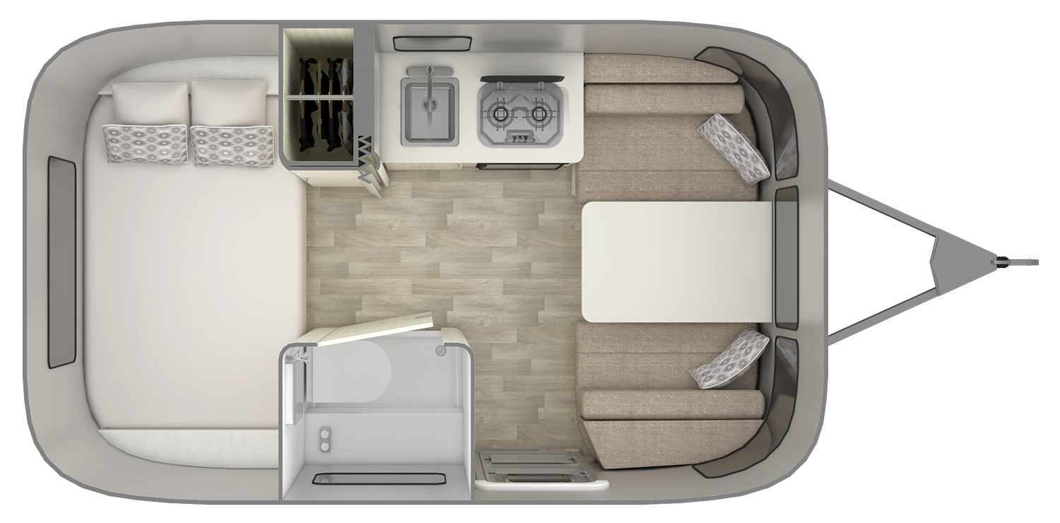 2021 Airstream Bambi 16' Rear Bed