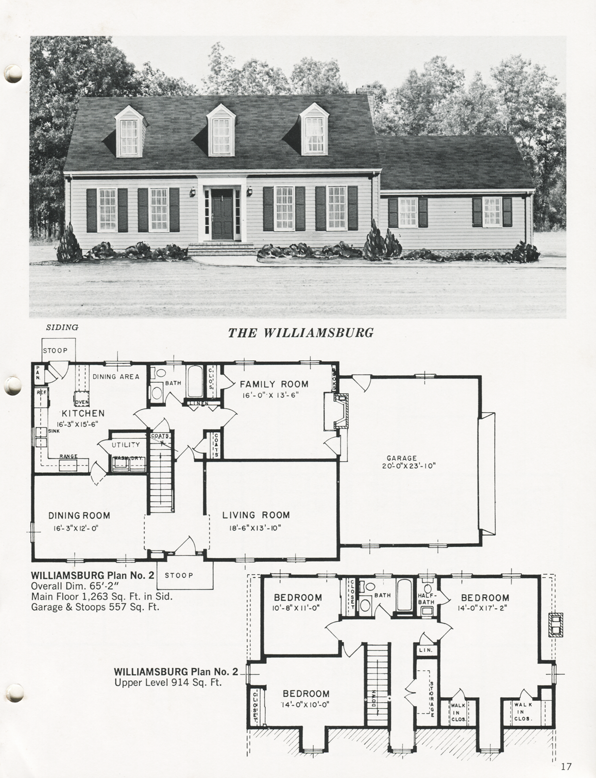 United States, c. 1970 The Williamsburg A house based on