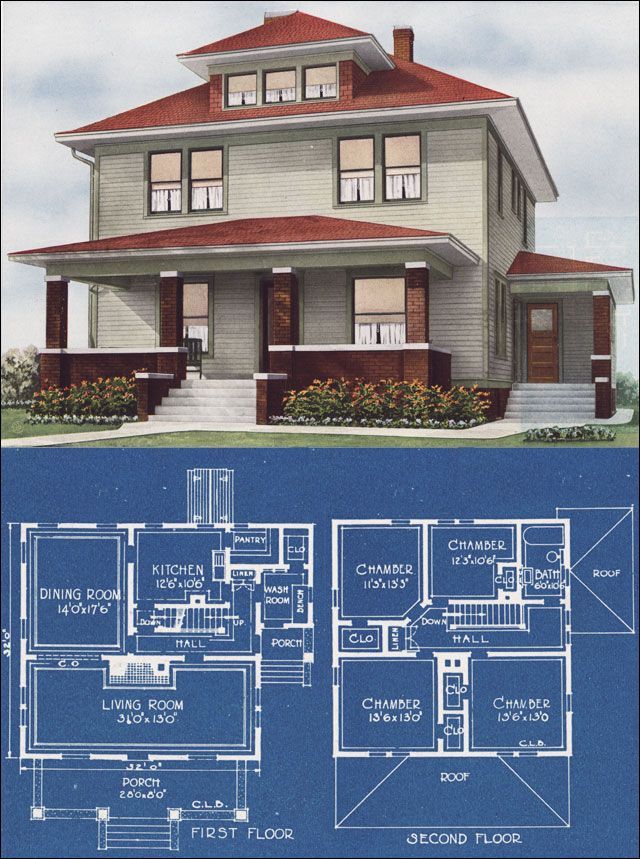 3 story square house Square house plans, Four square