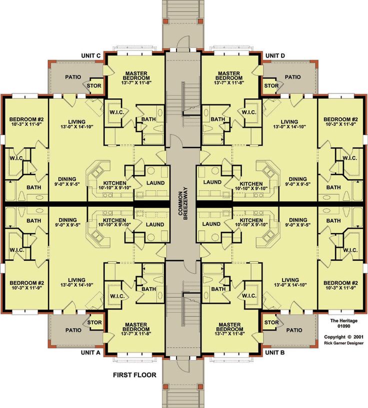 12plex 1 floor plan Apartment/House Plan Ideas Pinterest