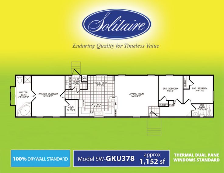 New Single Wide Manufactured Home Floorplans from