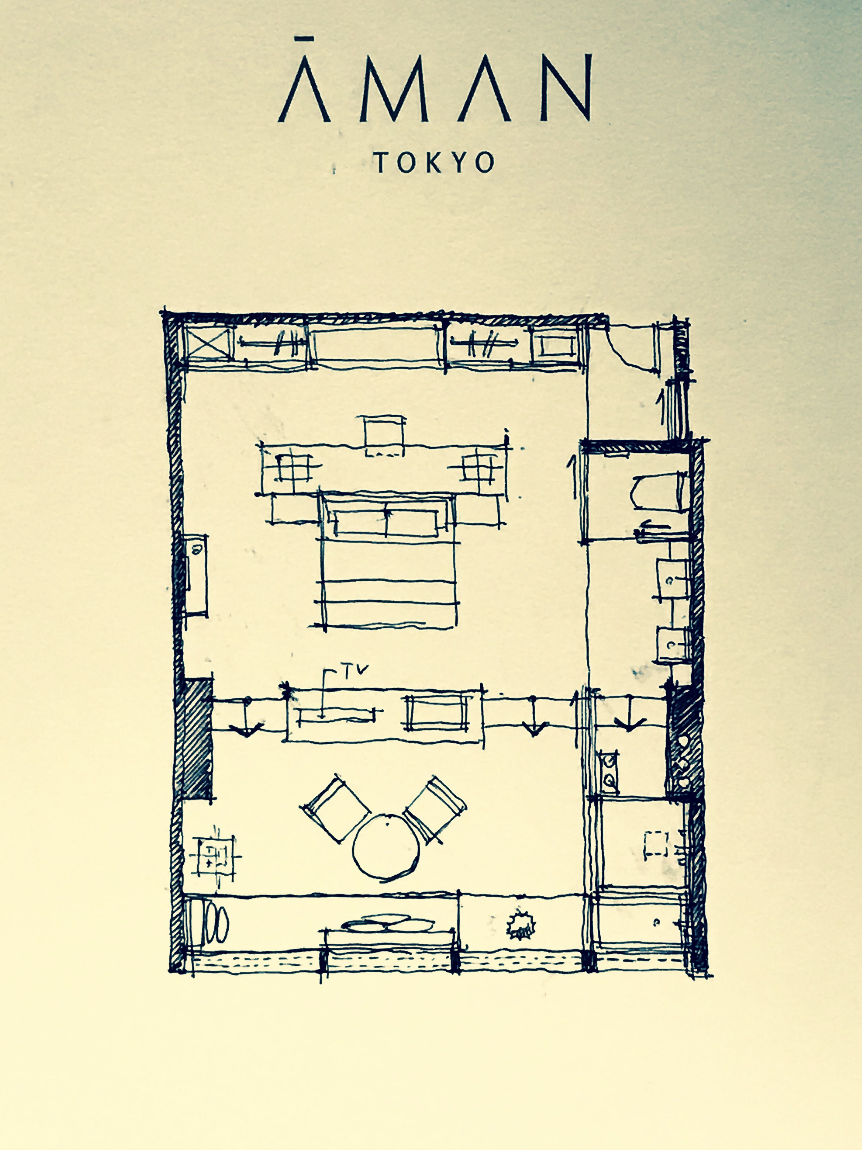 Aman Tokyo！ Hotel floor plan, Hotel room plan, Hotel