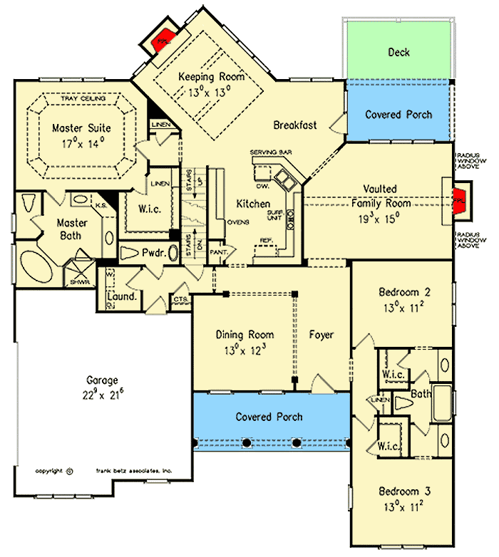 Cozy Home Plan with Angled Keeping Room 710246BTZ
