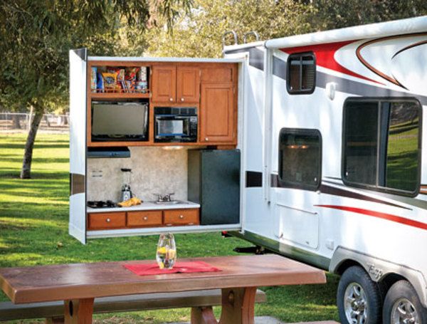 Camper Travel Trailer with Outdoor Kitchen Amazing