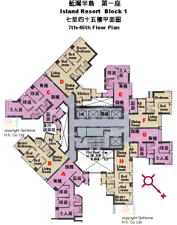 Floor Plan of Island Resort