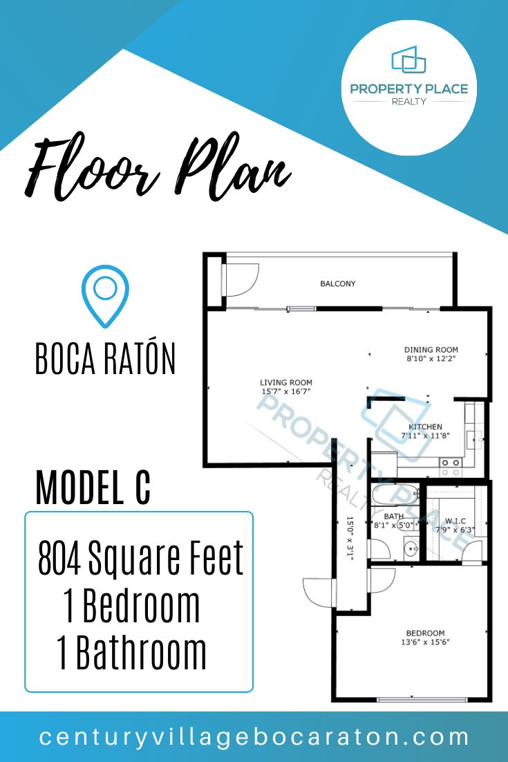 Century Village Boca Raton Floor Plan Model C Floor
