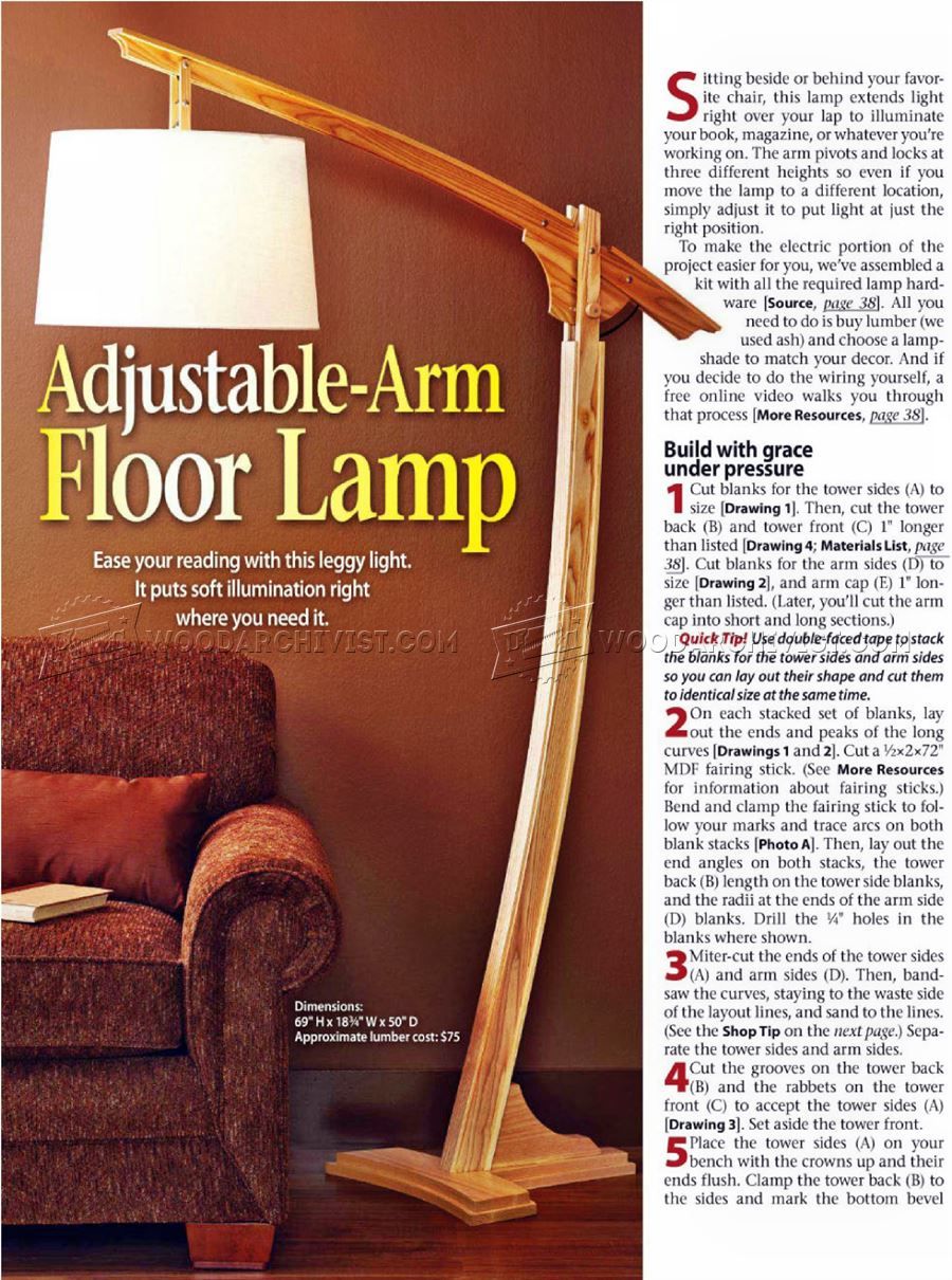 1647 Wooden Floor Lamp Plans Other Woodworking Plans
