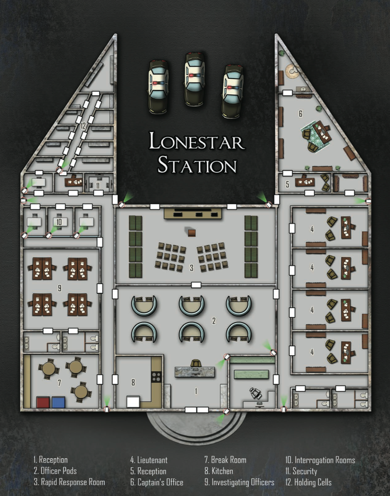 Lonestar Station; shadowrun, floorplan Shadowrun