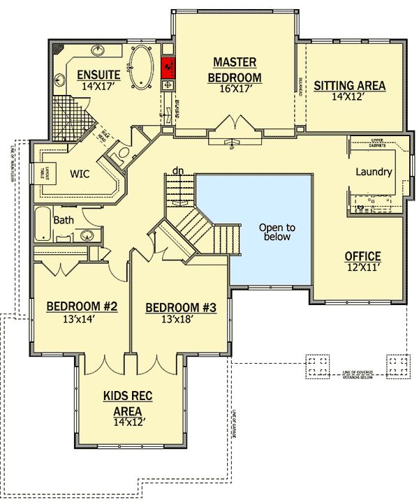 Plan 81641AB Sunken Great Room and Raised Master Suite