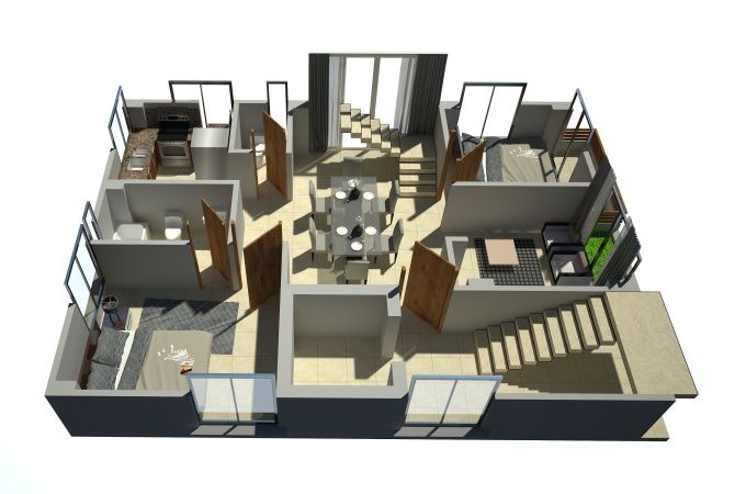 Sadi24 I will do your interior 3d floor plan rendering