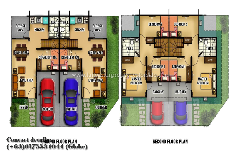 Floor Plan of Adelle Townhouse Floor plans, Master